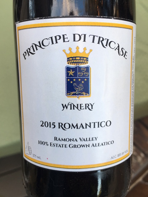 Principe di Tricase - Grown Aleatico Romantico - 2015