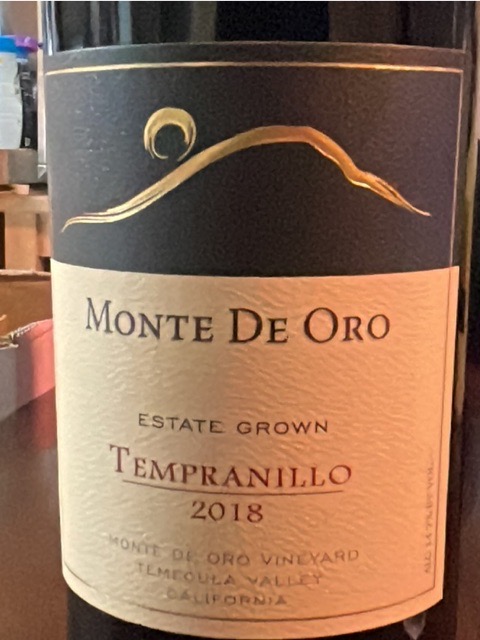 Monte de Oro - Tempranillo - 2018