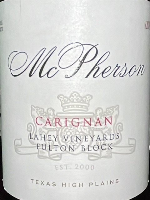 McPherson Cellars - Lahey Vineyards Fulton Block Carignan - 2019