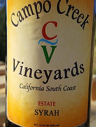 Campo Creek Vineyards - Estate Syrah - 2014
