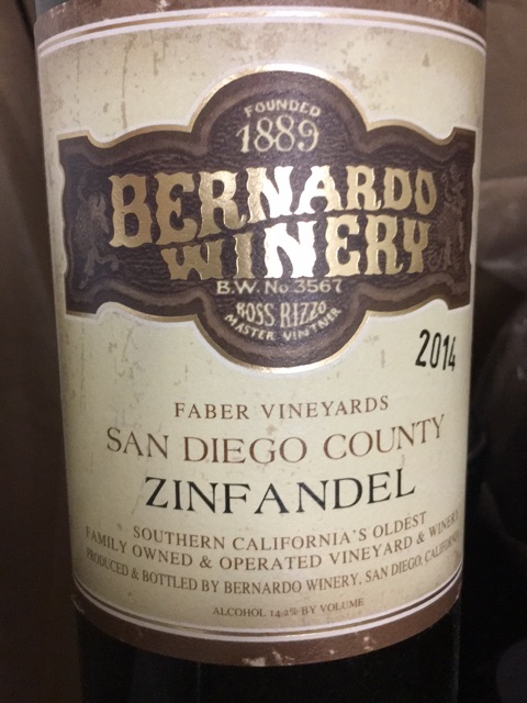 Bernardo - California Zinfandel - 2014