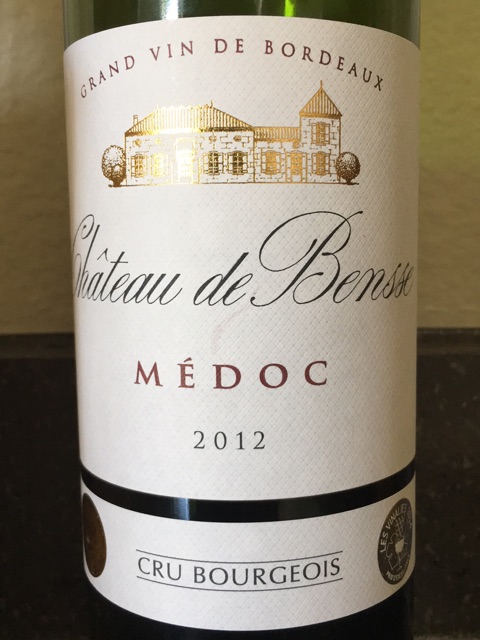 Château de Bensse - Médoc - 2012