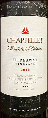 Chappellet - Hideaway Vineyard Cabernet Sauvignon - 2016
