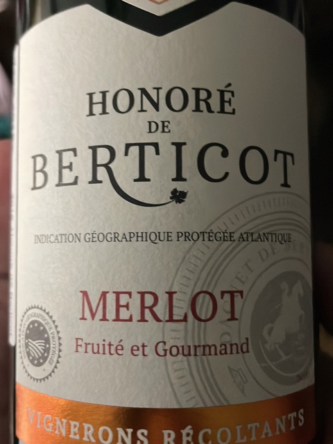 Berticot - Honoré de Berticot Merlot - 2019
