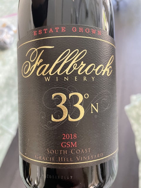 Fallbrook - Gracie Hill Vineyard 33°N GSM - 2018