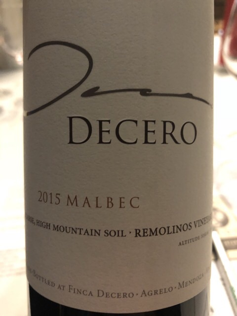 Decero - Remolinos Vineyard Malbec - 2015