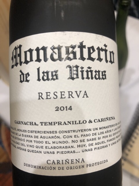 Monasterio de Las Vinas - Reserva - 2014