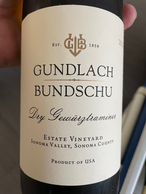 Gundlach Bundschu - Estate Vineyard Dry Gewürztraminer - 2021