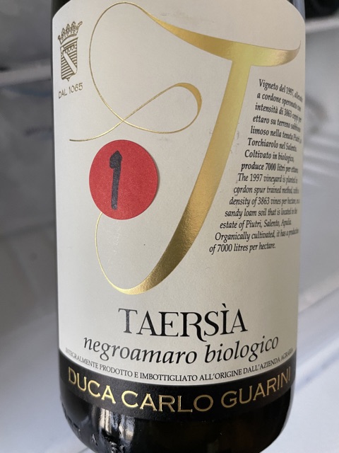 Duca Carlo Guarini - Taersìa Negroamaro in Bianco - 2020