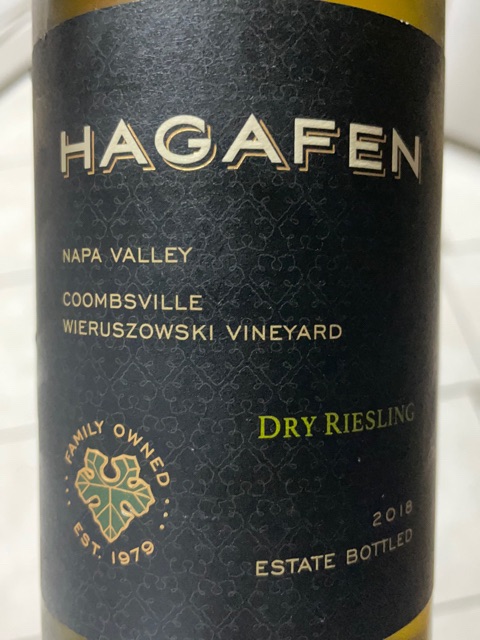 Hagafen - Rancho Wieruszowski Vineyard White Riesling - 2018