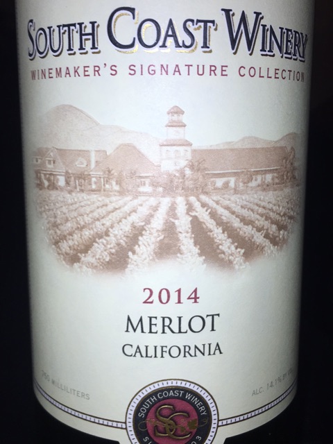 South Coast Winery - Merlot Winemaker's Signature Collection - 2014