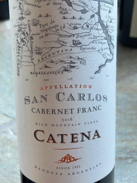 Catena - Appellation San Carlos Cabernet Franc - 2018
