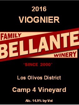 Bellante Family Winery - Viognier - Camp 4 Vineyard - 2016