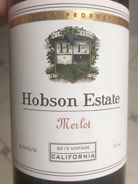 Hobson Estate - Merlot - 2015