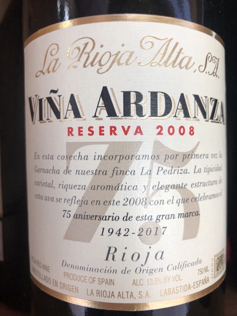 La Rioja Alta - Viña Ardanza Reserva - 2008