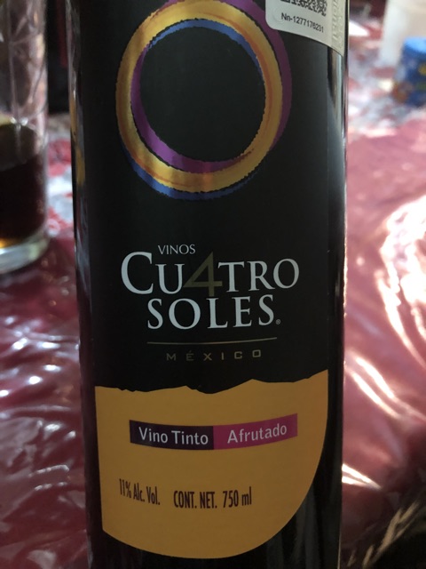 Cu4tro Soles - Afrutado Tinto - 2015