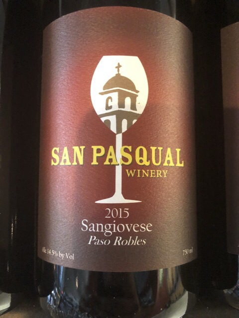 San Pasqual Winery - Sangiovese - 2015