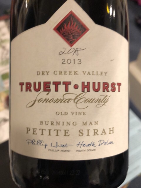 Truett-Hurst - Burning Man Old Vine Petite Sirah - 2013