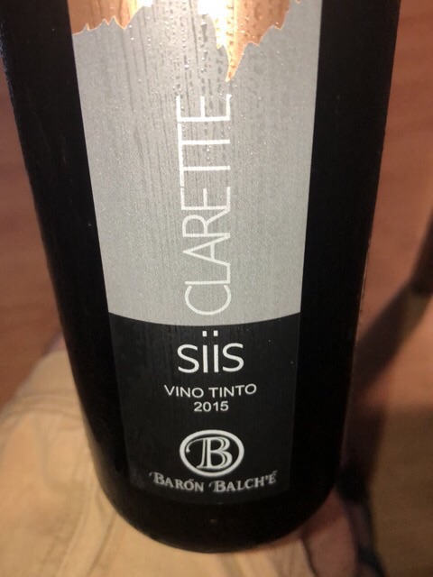 Baron Balche - Clarette Siis Tinto - 2015