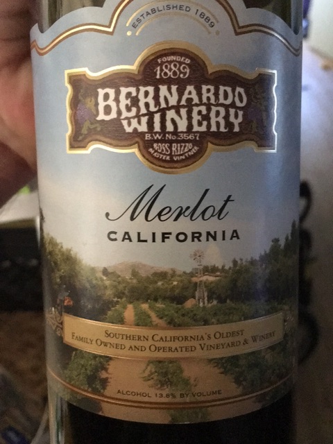 Bernardo Winery - California Merlot - 2012
