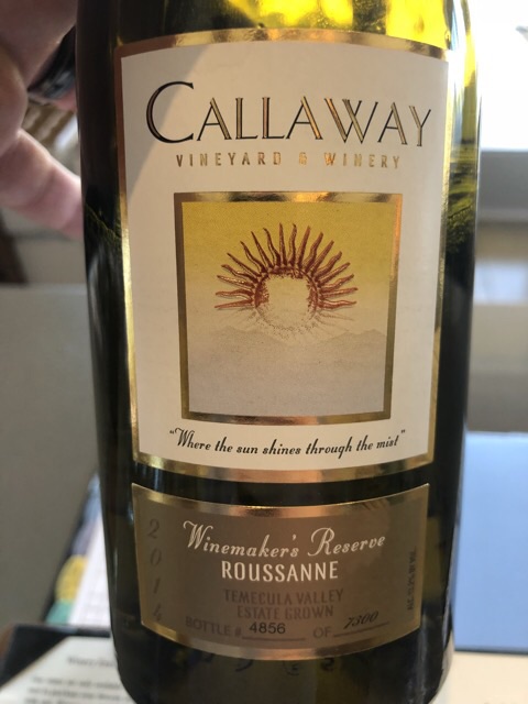 Callaway - Winemaker's Reserve Roussanne - 2014