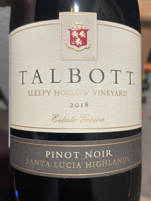 Talbott - Sleepy Hollow Vineyard Pinot Noir - 2018