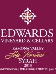 Edwards Cellars - Late Harvest Syrah - 2013