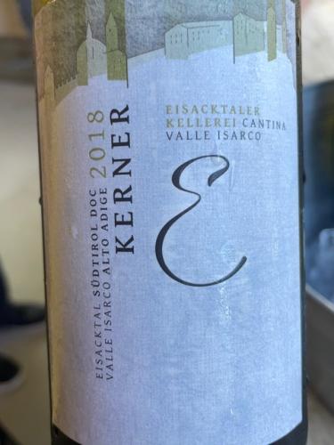 Kellerei Eisacktal - Cantina Valle Isarco - Kerner - 2018