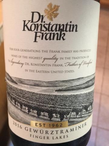 Dr. Konstantin Frank - Gewürztraminer - 2016