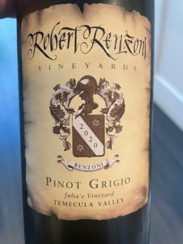 Robert Renzoni - Julia's Vineyard Pinot Grigio - 2020
