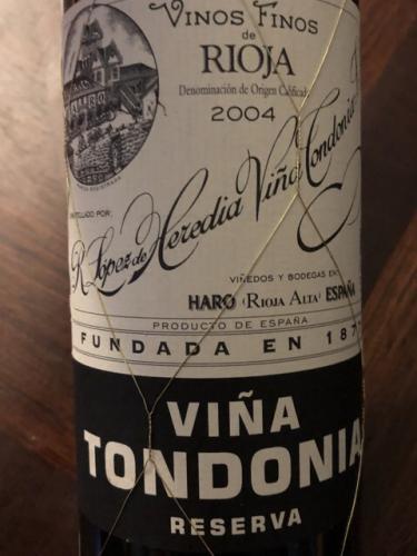 López de Heredia - Reserva - 2004
