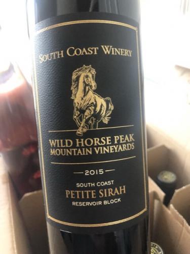 South Coast Winery - Wild Horse Peak Mountain Vineyards Reservoir Block Petite Sirah - 2015