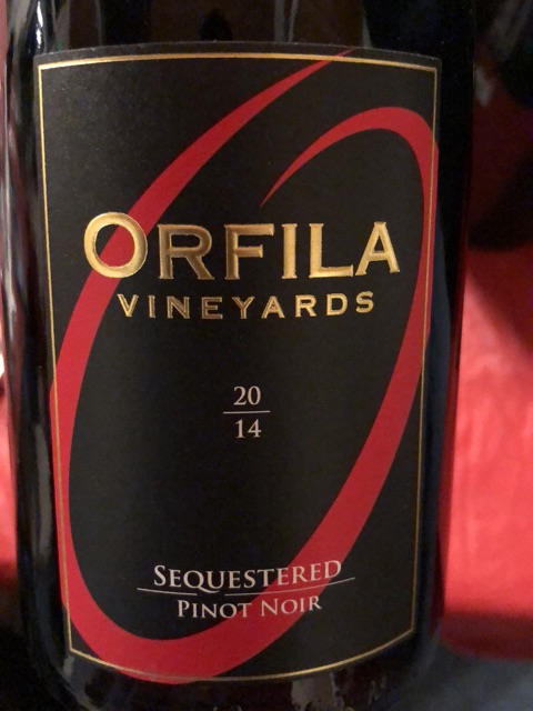 Orfila Vineyards - Sequestered Pinot Noir - 2014