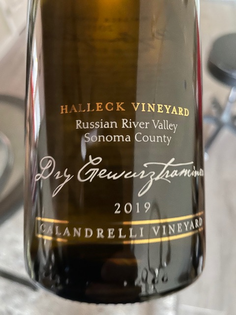Halleck Vineyard - Calandrelli Vineyard Dry Gewürztraminer - 2019