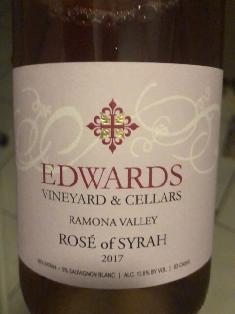 Edwards Vineyard &amp; Cellars - Rosé of Syrah - 2017